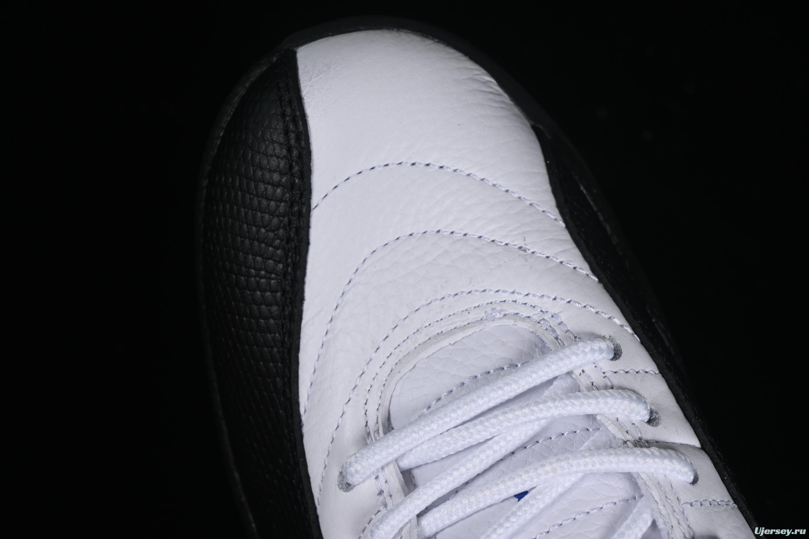 Nike Air Jordan 12 Retro Basketball Shoes in White Black Blue - CT8013-140