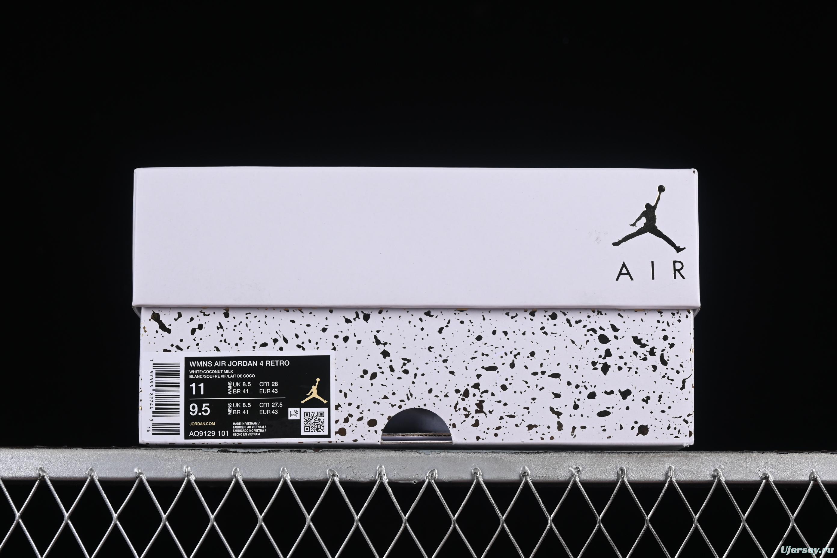 Nike Air Jordan 4 Retro Vivid Sulfur Sneakers - AQ9129-101