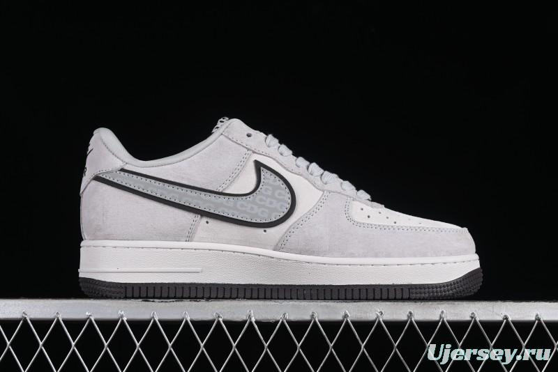 Nike Air Force 1'07 Low The North Face CDG Collaboration - Beige Grey Pigskin Low-Top Casual Sneakers - HD1968-015