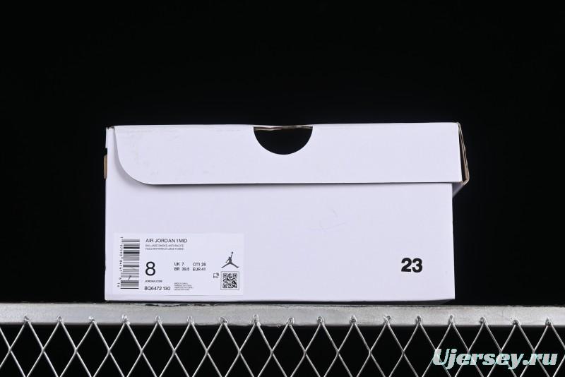 Nike Air Jordan 1 Mid AJ1 Basketball Shoes in Fresh Warm Green - BQ6472-130