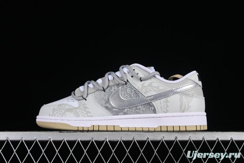 Nike Dunk Low SB Year of the Dragon Limited Edition Silk Patchwork Casual Skate Shoes - DV0833-100