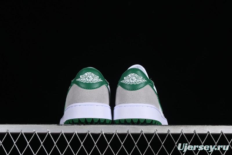 Nike Air Jordan 1 Low Golf Shoes Grey White Green - DD9315-112
