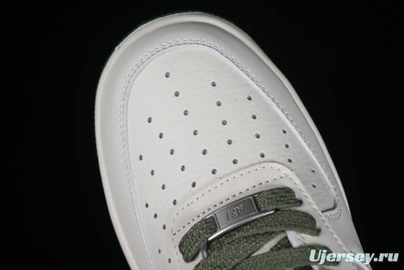 Supreme x Nike Air Force 1'07 Low Beige Green Casual Sneakers with Zoom Air Cushion - HD1968-008