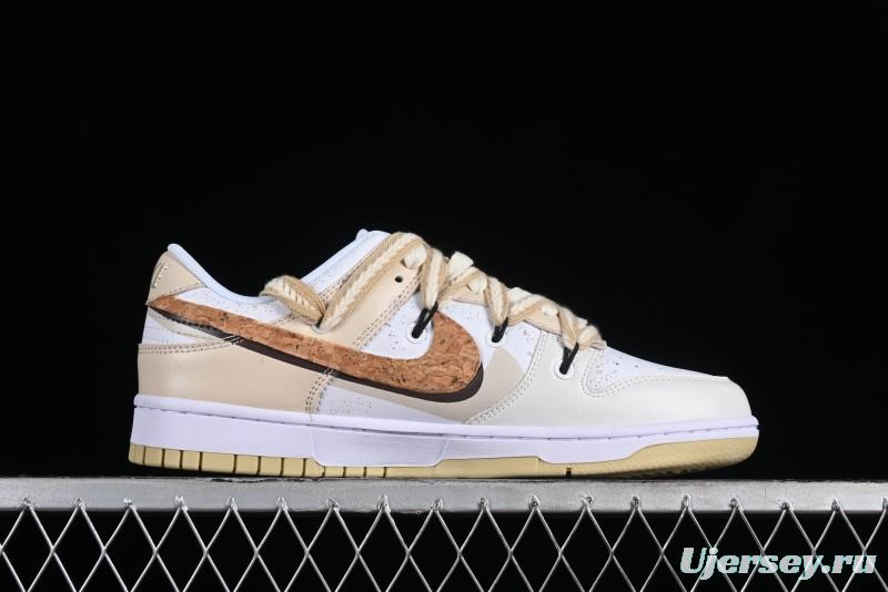 Nike Dunk Low Panda Prank Universe Exploration - Star Exploration Mocha SB Strap Low-top Casual Skate Shoes - DV0833-100