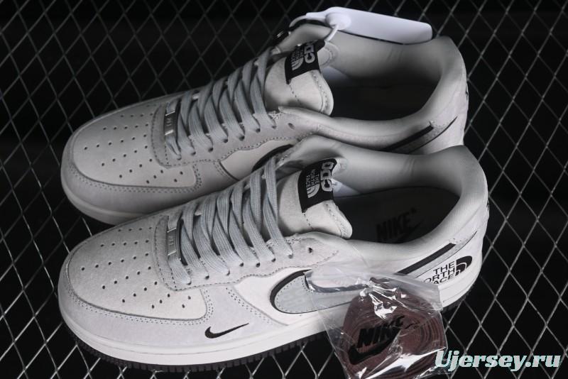 Nike Air Force 1'07 Low The North Face CDG Collaboration - Beige Grey Pigskin Low-Top Casual Sneakers - HD1968-015