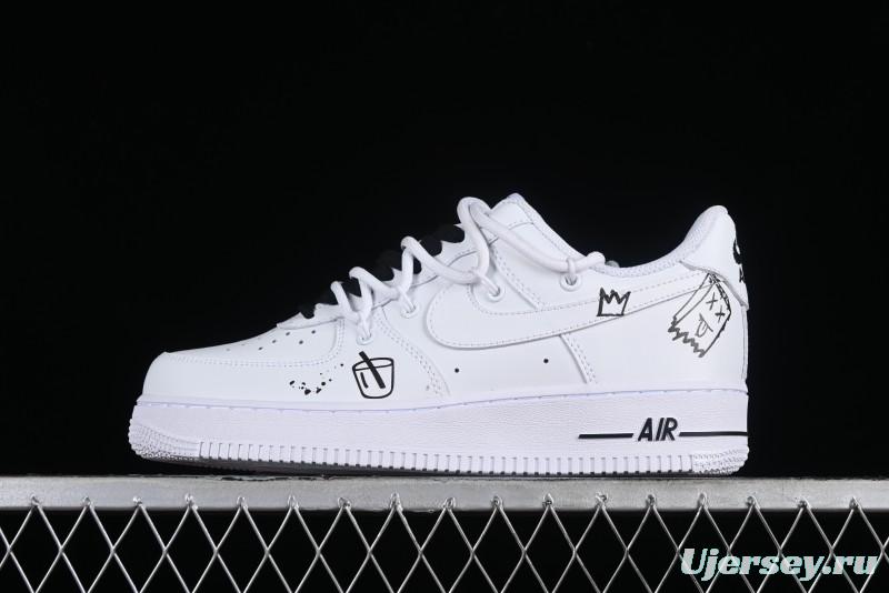 Nike Air Force 1 '07 Low Graffiti Casual Sneakers - CV9879-541