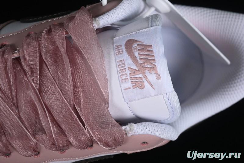 Nike Air Force 1 '07 Low Casual Sneakers in Dusty Rose with Hand-Painted Details - CV8699-578