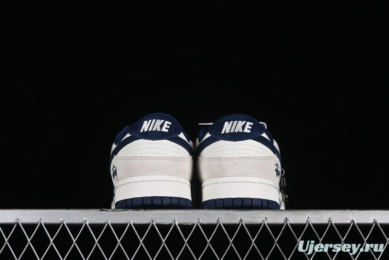 Stussy x Nike SB Dunk Low Collaboration Anniversary Edition Premium Customized Low-Top Casual Skate Shoes - DQ1098-339