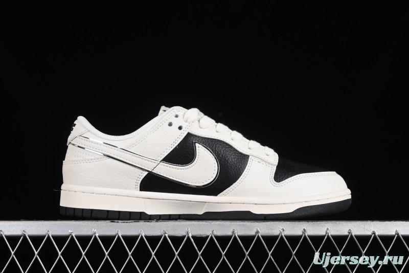 Nike SB Dunk Low LV Collaboration - Elegant Black White Night Light Anniversary High-End Custom Low-Top Casual Sneakers BB8766-208