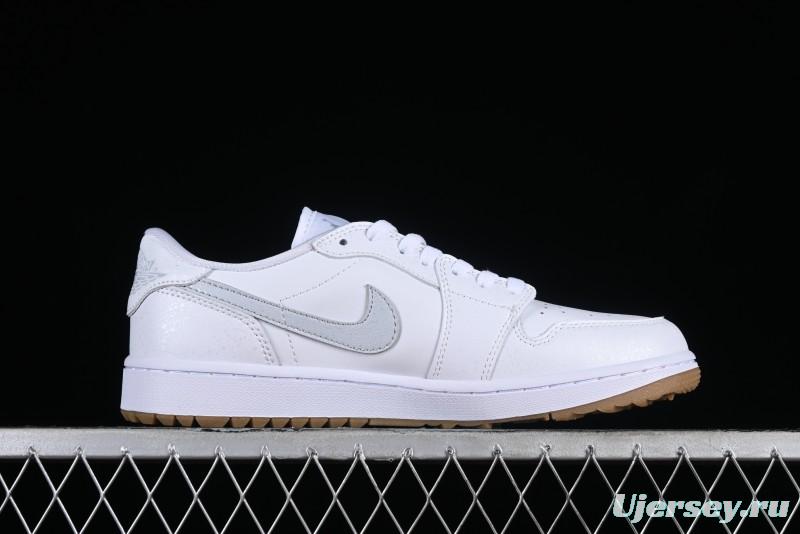 Nike Air Jordan 1 Low Golf Shoes White with Gum Sole - DD9315-111
