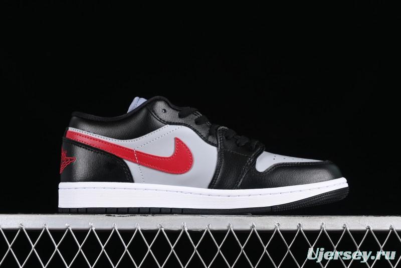 Nike Air Jordan 1 Low AJ1 Black Grey Red Hook Low-Top Culture Basketball Shoes - DC0774-062