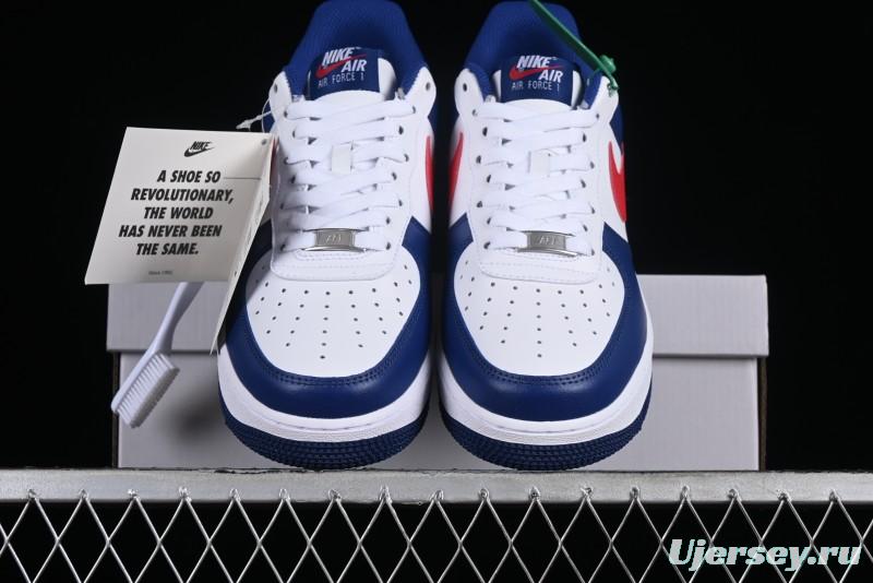 Nike Air Force 1 '07 Low White Blue Red Casual Shoes - CZ9164-100