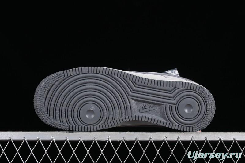 Nike Air Force 1 '07 Low The North Face CDG Collaboration - Light Grey Pigskin Low-Top Casual Sneakers - HD1968-016