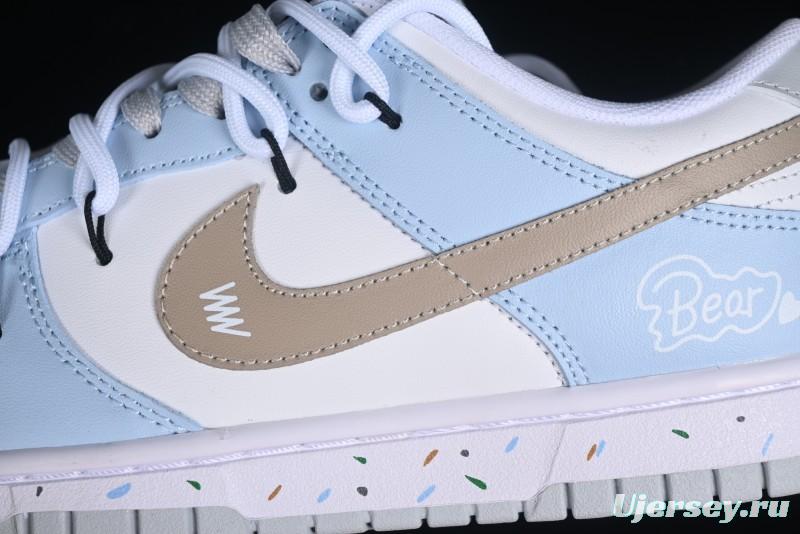 Nike Dunk Pure "Platinum" SB Low-Top Casual Sneakers with Dual Laces and Bear-Inspired Design - DV0831-101