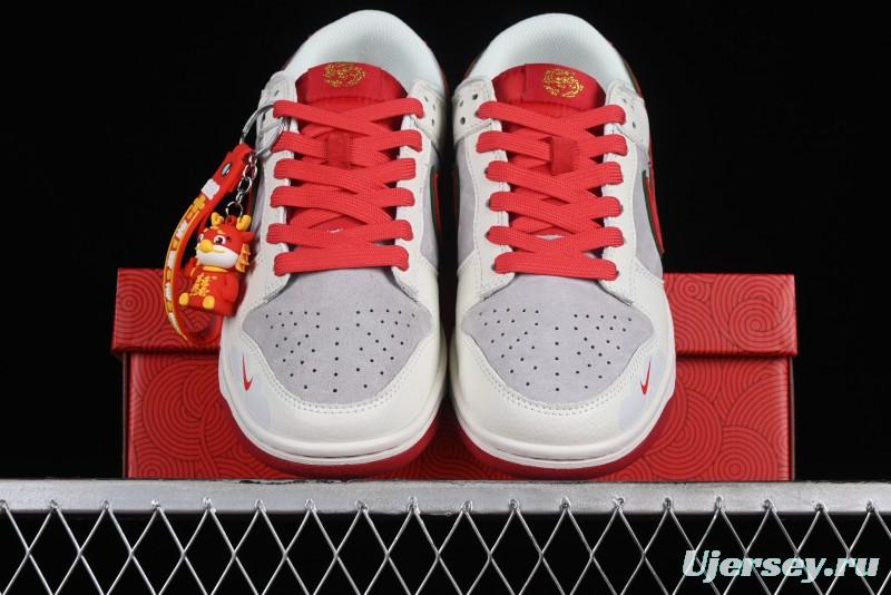 Nike SB Dunk Low Chinese New Year Limited Edition - Lucky Red Anniversary Custom Low-Top Casual Sneakers - CR8033-506