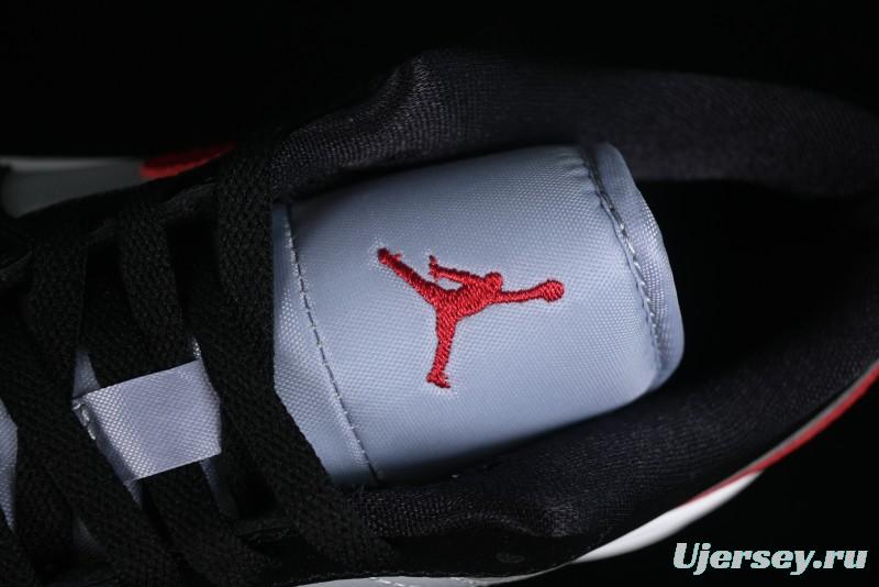 Nike Air Jordan 1 Low AJ1 Black Grey Red Hook Low-Top Culture Basketball Shoes - DC0774-062