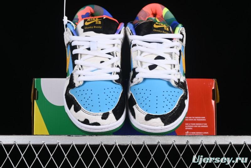 Nike Ben & Jerry's x Nike SB Dunk Low Pro QS "Chunky Dunky" Classic Casual Skate Shoes - CU3244-100