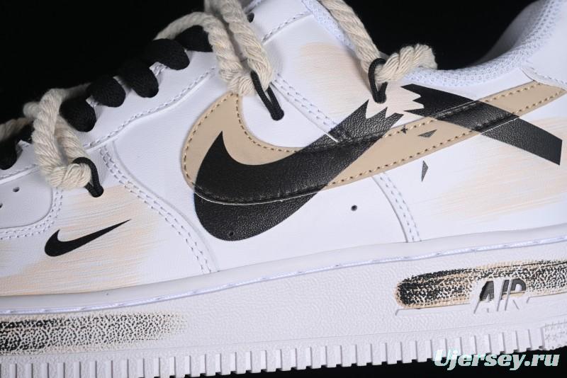 Nike Air Force 1 '07 Low Custom Anime Themed Hand-Painted Swoosh Strap Low-Top Casual Sneakers - ZH0316-013