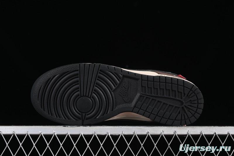 Nike SB Dunk Low Casual Skateboarding Shoes in Black/Brown - MU0232-370