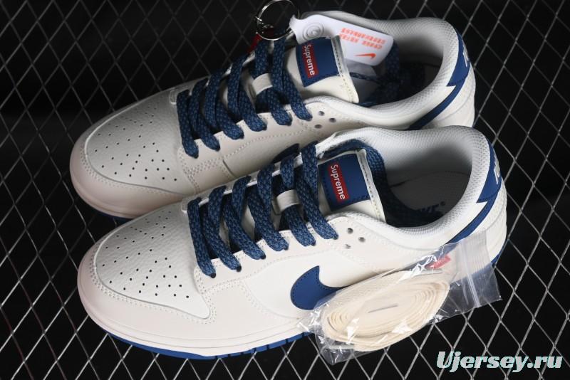 Supreme x Nike SB Dunk Low Casual Skate Shoes with Zoom Air Cushion - DQ1098-335