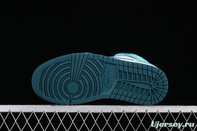 Nike Air Jordan 1 Mid "Bleached Turquoise" Casual Sneakers - DZ3745-300