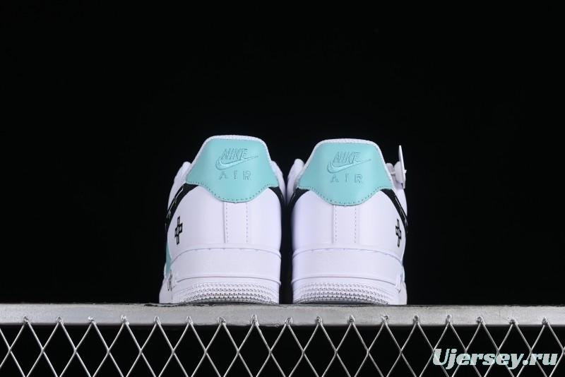 Nike Air Force 1 '07 Low PS5 Gaming Theme Ice Green Casual Sneakers - CW2288-114