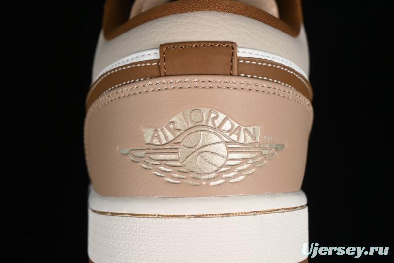Nike Air Jordan 1 Low AJ1 Khaki Yellow Low-Top Casual Lifestyle Sneakers - HF5753-221