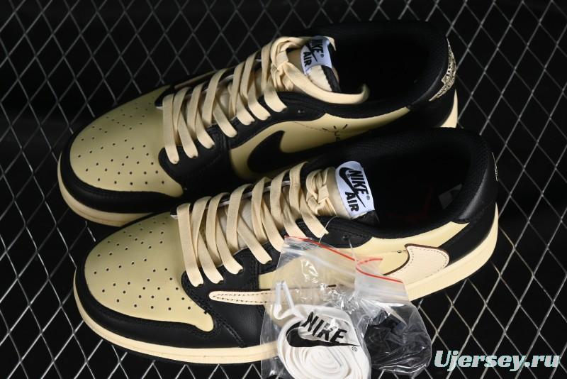 Nike Travis Scott x Air Jordan 1 Low OG AJ1 Reverse Swoosh Sneakers - DM7866-201