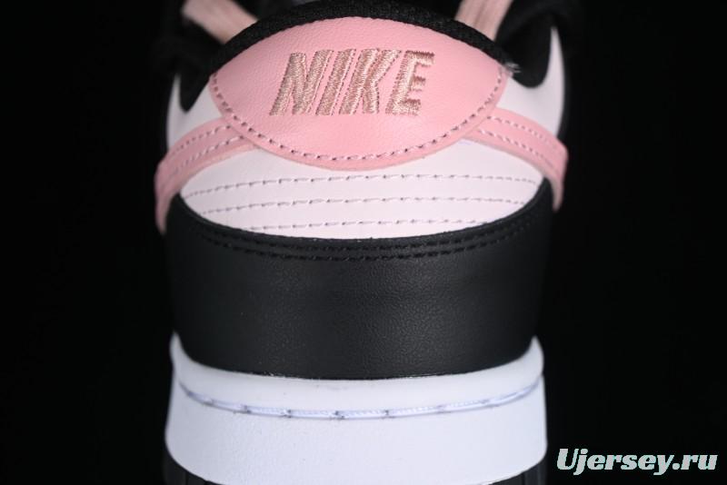Nike Dunk Low Custom Deconstructed Strap Casual Sneakers in Black Pink - CW1590-100