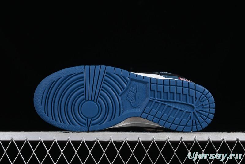 Nike Dunk Low Retro High Street Style Sashiko Stitch Hemp Rope Deconstructed SB Lace-Up Low-Top Casual Sneakers - DV0834-101