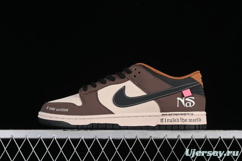 Nike SB Dunk Low Casual Skateboarding Shoes in Black/Brown - MU0232-370