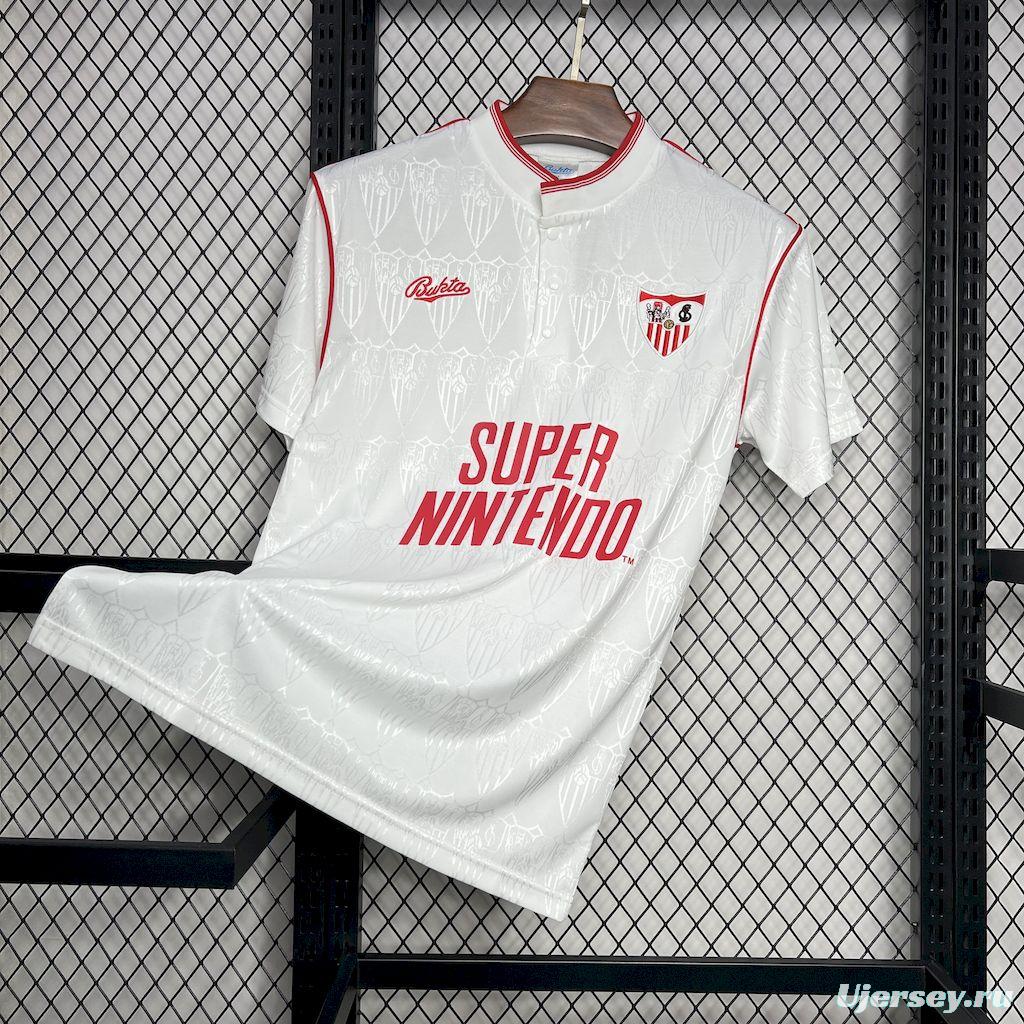 Retro 91/92 Sevilla FC Home Jersey