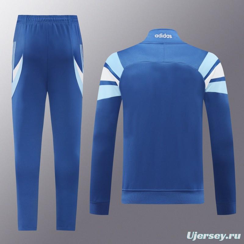 2024 Argentina Blue Full Zipper Jacket +Long Pants