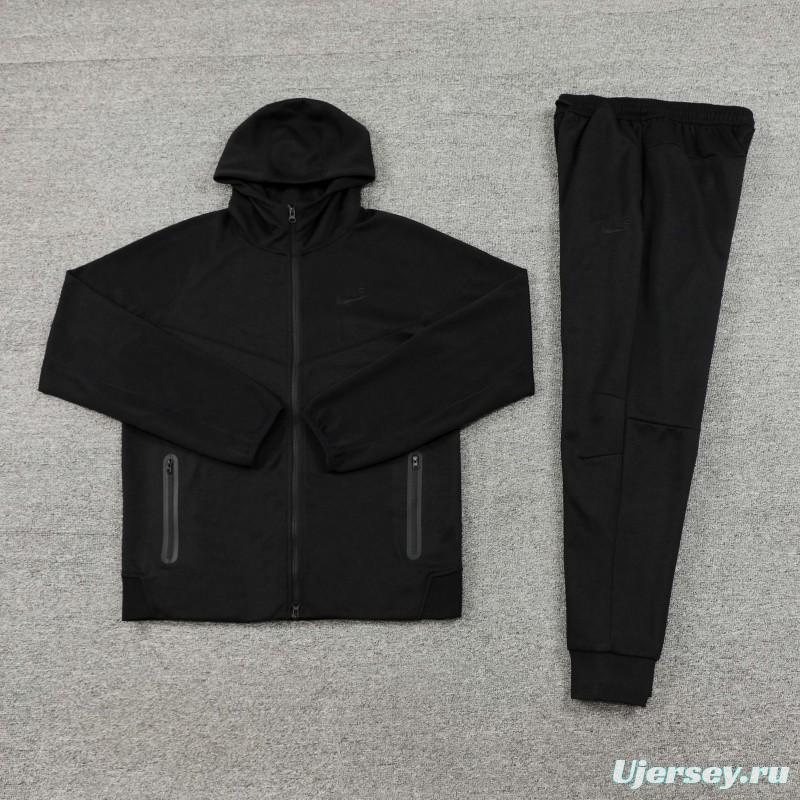 24/25 Nike Black Hoodie Full Zipper Jacket +Long Pants