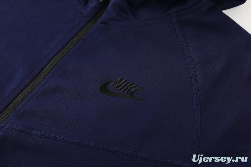 24/25 Nike Navy Hoodie Full Zipper Jacket +Long Pants