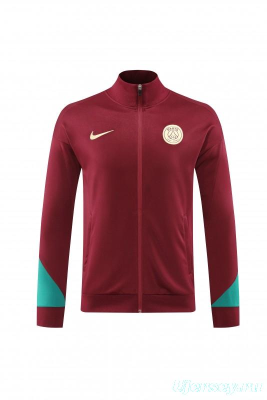 24/25 PSG Wine Full Zipper Jacket +Long Pants