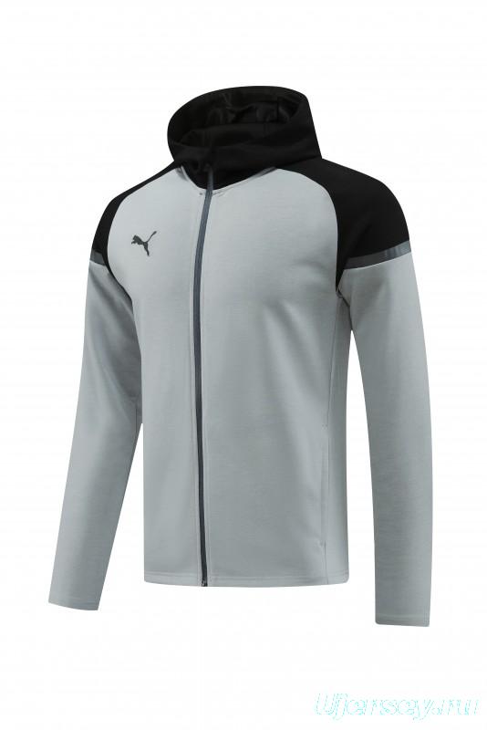 24/25 Puma Grey/Black Full Zipper Jacket +Long Pants