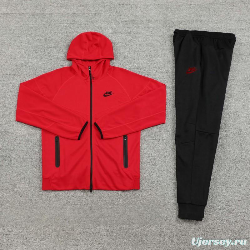 24/25 Nike Red Hoodie Full Zipper Jacket +Long Pants