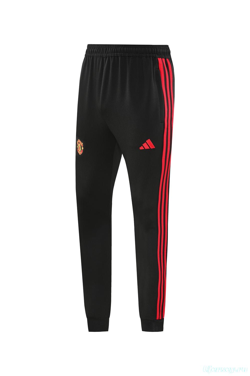 24/25 Manchester United Black Full Zipper Jacket +Long Pants