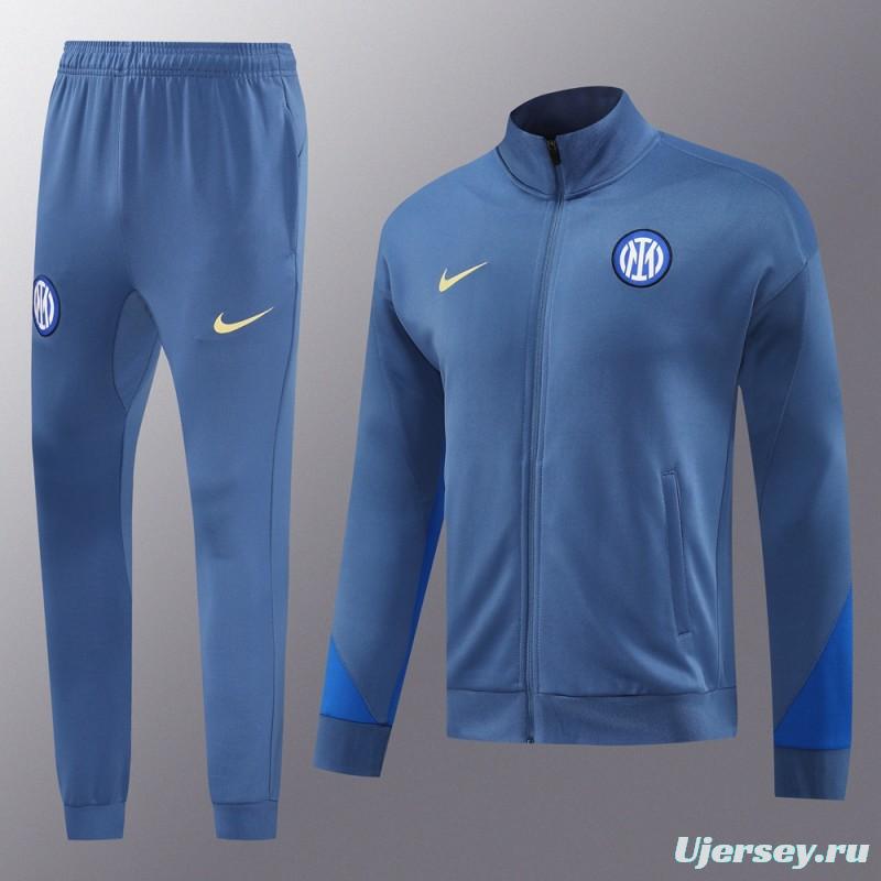 24/25 Inter Milan Blue Full Zipper Jacket +Long Pants