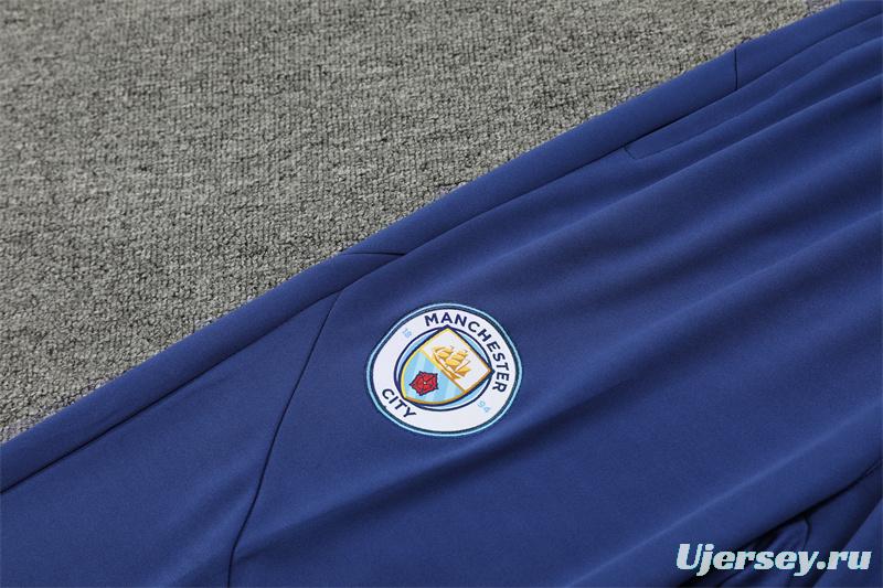 24/25 Manchester City Light Blue Half Zipper Jacket+Long Pants