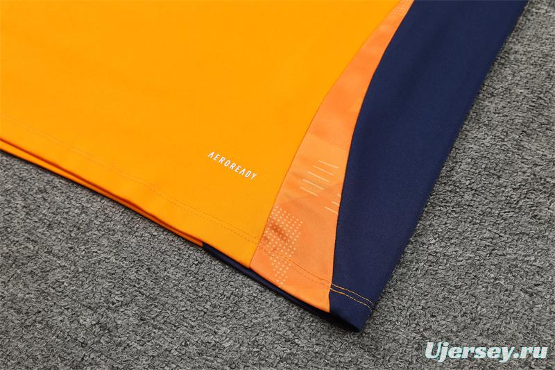 24/25 Juventus Orange Half Zipper Jacket+Long Pants