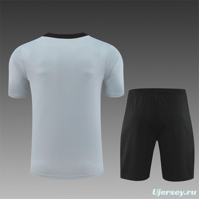 2024 South Korea Grey Short Sleeve Jersey+Shorts