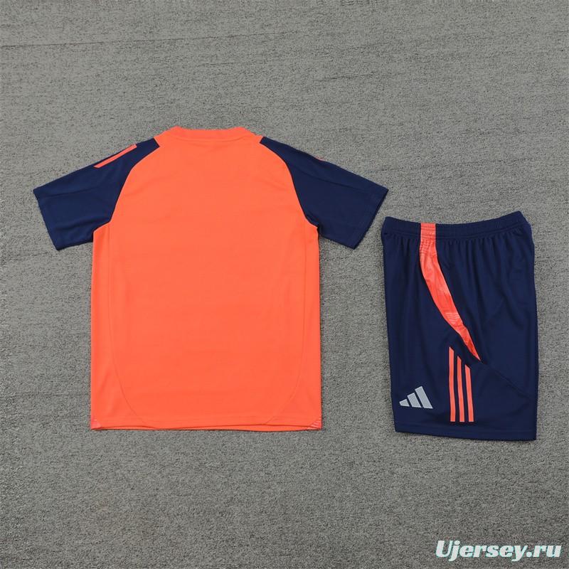 24/25 Manchester United Orange Short Sleeve Jersey+Shorts