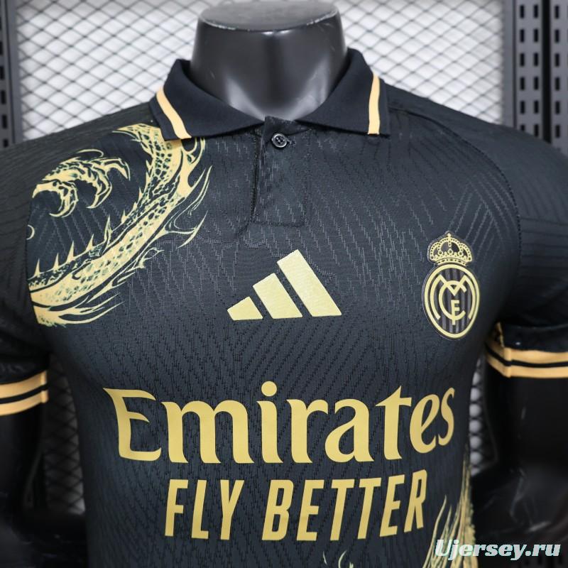 Player Version 24/25 Real Madrid Black/Golden Specail Jersey