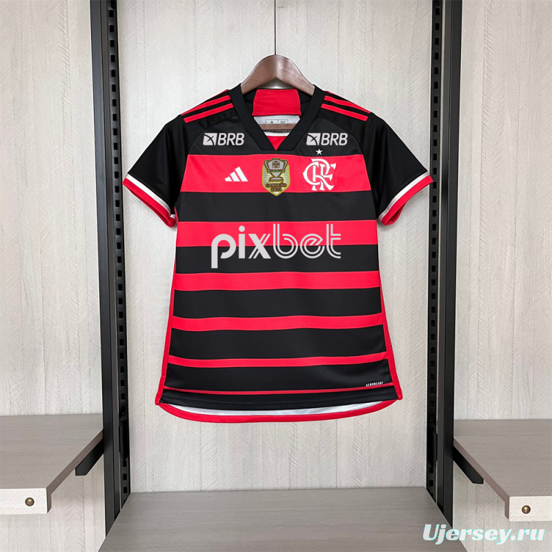 24/25 Womens Flamengo Home Patch Da Copa Do Brasil Jersey