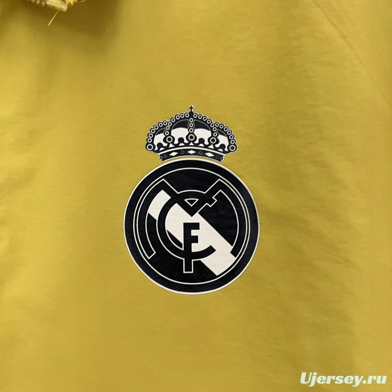 24/25 Real Madrid Yellow/Red Reversible Windbreaker