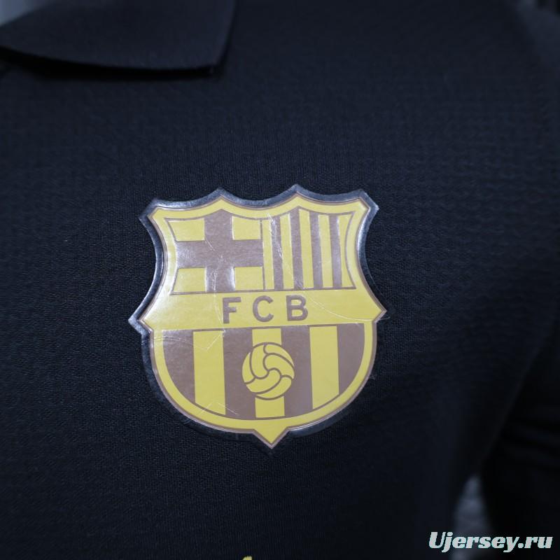 Player Version 24/25 Barcelona Kopa Trophy Lamine Yamal Polo Black Jersey