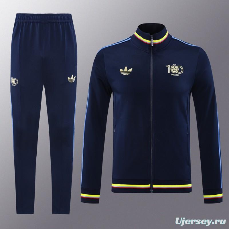 2024 Colombia Navy Full Zipper Jacket +Long Pants