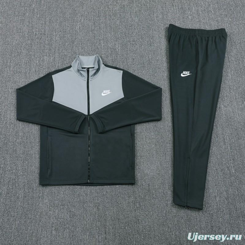 2024 NIKE Black/Grey Full Zipper Jacket +Long Pants